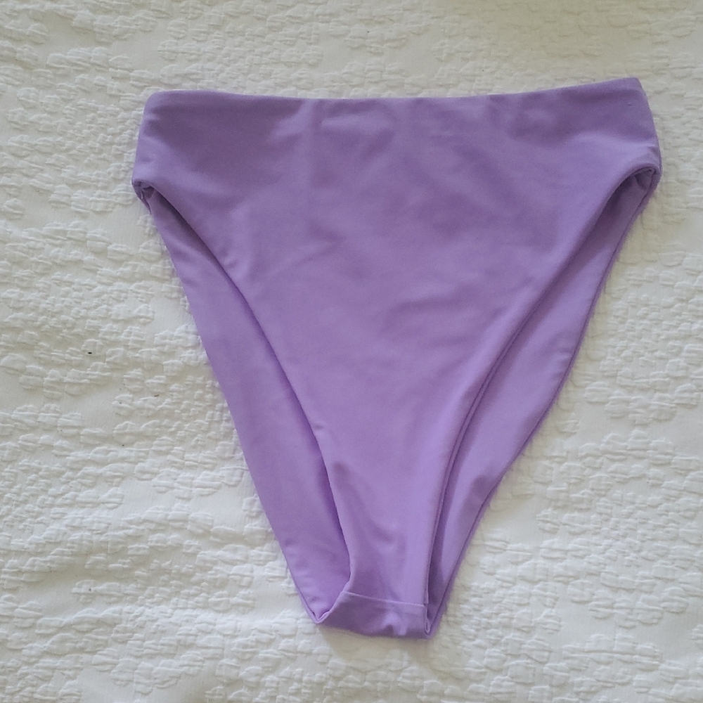 JADE SWIM INCLINE BIKINI BOTTOM HI WAIST IN LAVENDER /SZ:XS